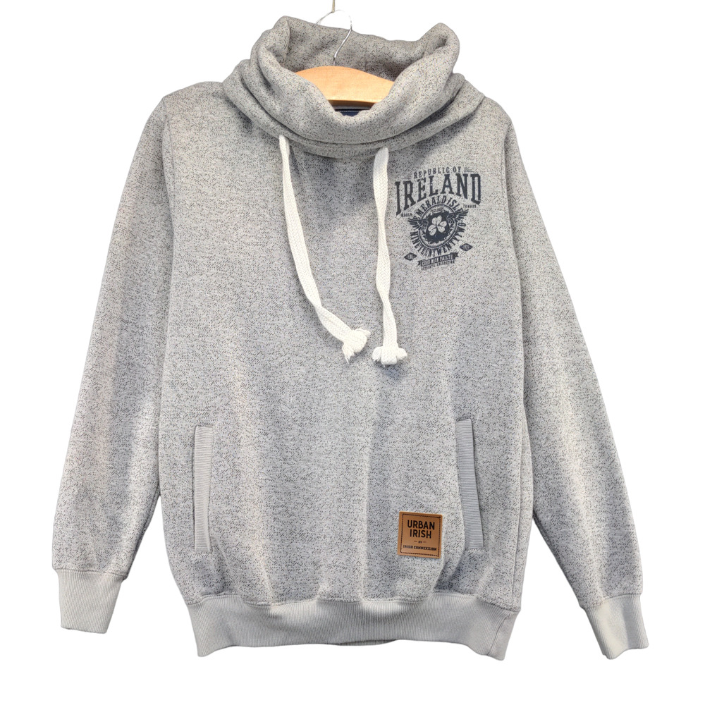 Urban Irish Republic of Ireland Knit Sweatshirt Gray Mens XS Long Sleeve